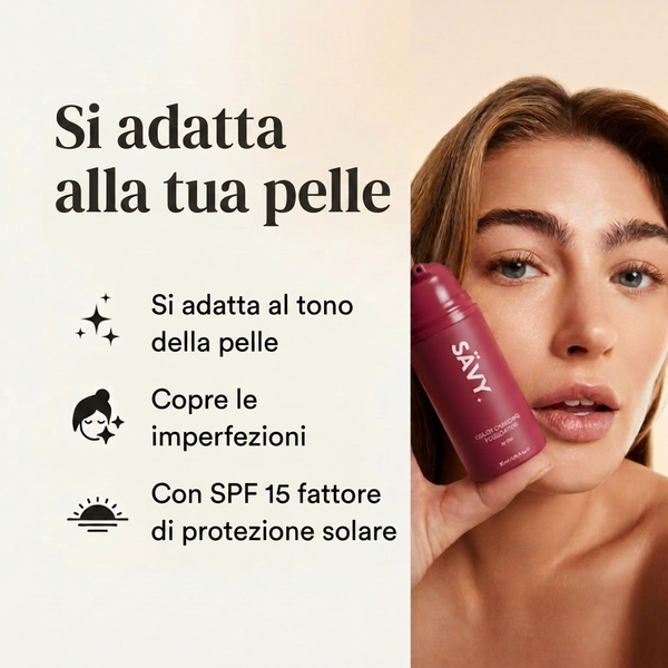Fondotinta che cambia colore
